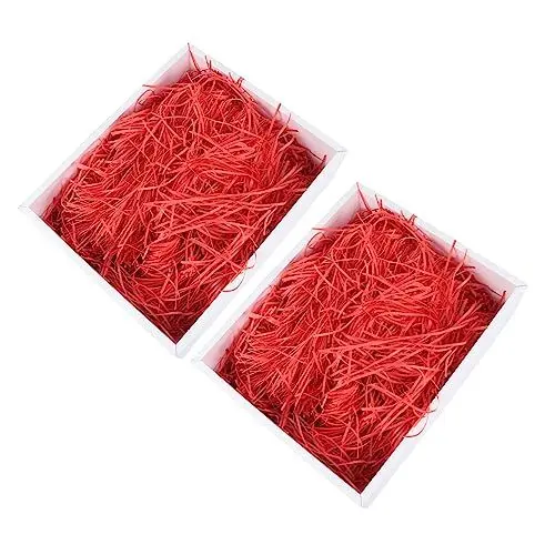Produktbild: HAPINARY 2 Packungen Bast Papierschnitzel In Knitteroptik Farbiges Papierschnitzel Dekoratives Papierschnitzel Farbige Seide Papierschnitzel Füllseide Füllmaterial Dekor
