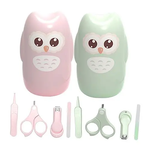 Produktbild: HAPINARY 2 Sets Baby-nagelset in Katzen- Und Eulenform Sicherer Nagelschneider Für Neugeborene Nagelknipser Für Säuglinge Mit Abgerundeten Kanten Aufbewahrungskoffer
