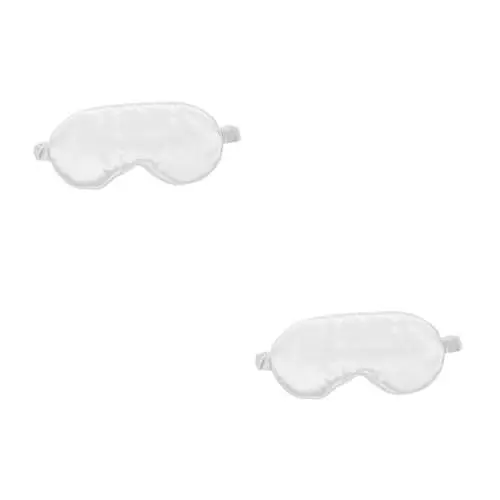 Produktbild: HAPINARY 2 Stk Augenschattierung schlafmaske sleep aid augenklappe Entspannungsmaske eyemask Augenschutz zum Schlafen Seidenaugenbinden Nachtauge seidener Augenschirm Augenmaske Seide Weiß