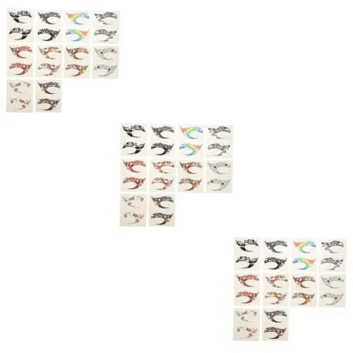 Produktbild: HAPINARY 3 Sets Temporäre Augen-make-up-aufkleber Selbstklebender Lidschatten Für Nächtliche Halloween-partys Cosplay Geburtstagsveranstaltungen 10 Paar X 3