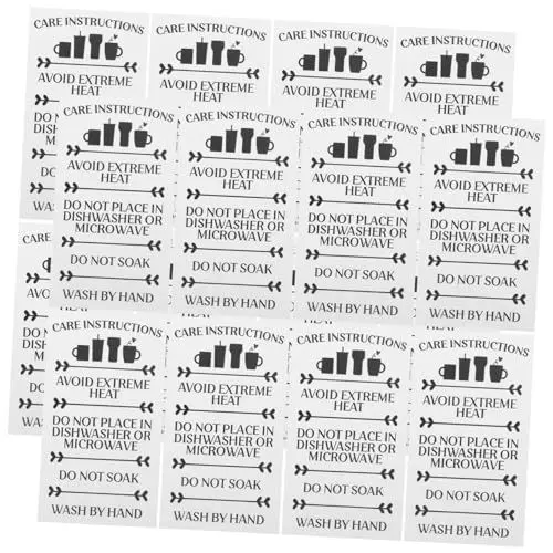 Produktbild: HAPINARY 30st Pflegeanleitungskarte Aufkleber Visitenkartenetui Pappbecher-party Baseball Karten Rubbelkarten Schild Halter Kredit Bausatz Pappbecher Für Heißgetränke Dreher Spiel Papier