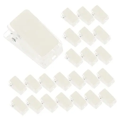 Produktbild: HAPINARY 30st Selbst Klebender Clip Extra Große Bindeklammern Inhaber Drücken Etiketten Klebeband Zum Aufhängen An Der Wand Punkte Verschluss Kleiderbügelclip Teppich Papier Kabel Eisen