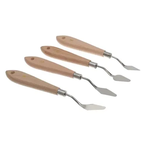 Produktbild: HAPINARY 4stücke Teiliges Set Malspachtel Aus Kunststoff Ölgemälde Zubehör Für Künstler Und Studenten Flexibles Design Geeignet Für Verschiedene Maltechniken Komfortabler Griff