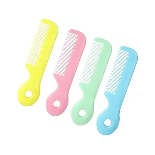 Produktbild: HAPINARY 4 Stück Babyhaarbürste kopfhaut pflege baby sicherheit baby safety Haarbürste aus Draht Haarstyler-Bürste Kamm Kämme Baby-Reinigungswerkzeug Haupt Stylingbürste Metall Kleinkind
