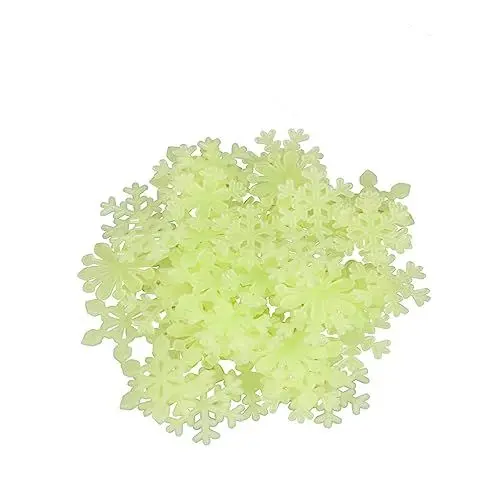 Produktbild: HAPINARY 3d Fluoreszierende Schneeflocke Wandaufkleber 50pcs Weihnachtsdekorationen Wohnkultur Verkauf Wandkunst Aufkleber