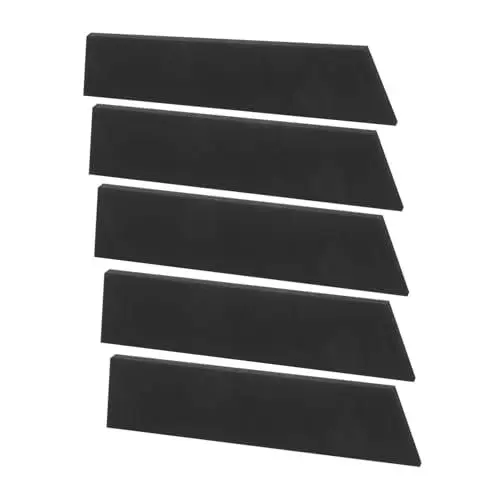 Produktbild: HAPINARY 5St Besen-Ersatzkopf mops wischbezug Fenster Reiniger moppie wischmopp Fenster putzen mopf Haushaltsreinigungswerkzeug Fensterwischer Reinigungsrakel Glaswischerstreifen Eva Black