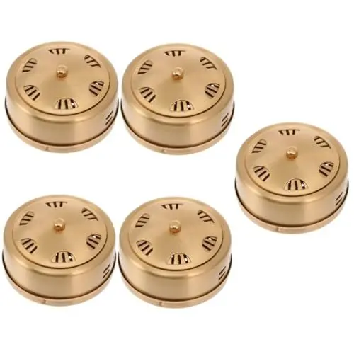 Produktbild: HAPINARY 5 Stk Moxibustion-box Riegelschlag Schlafmittel Moxa-brenner-koffer Erhält Moxa-tank Moxa-cup-massagegerät Moxa-fall Praktisches Moxibustion-tool Moxibustion-tank Golden Kupfer