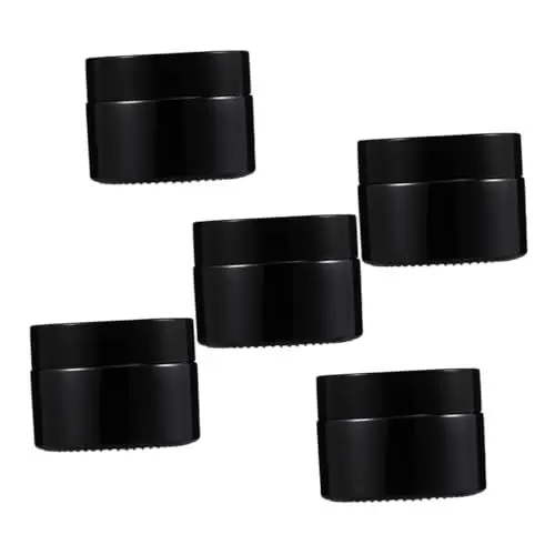 Produktbild: HAPINARY 5st Sahneflasche Reisecremes Fall Puder-make-up Aufbewahrungstöpfe Für Perlen Mini-perlen Kleine Kosmetikdose Kosmetikdosen Unterverpackungsbehälter Reisecremebehälter Glas Black