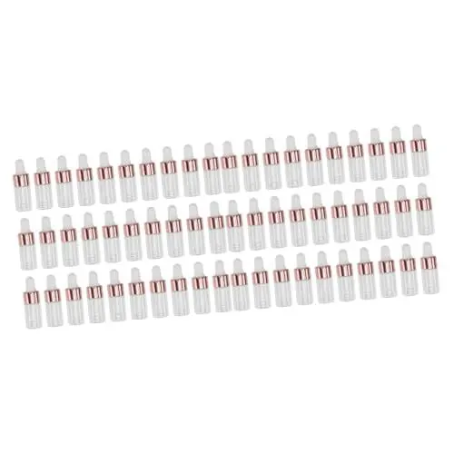 Produktbild: HAPINARY 60 Stk Flasche mit ätherischen Ölen ätherische Öle für Augentropfflasche Flüssigkeiten dosierflaschen reiseflaschen klare ätherische Ölpipette leerer Spender Soda-Kalk-Glas Golden