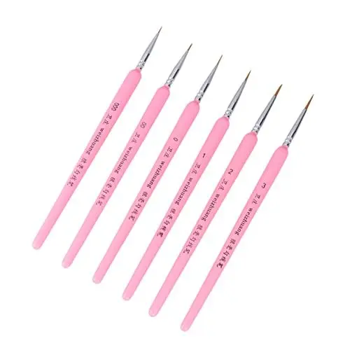 Produktbild: HAPINARY 6St Detailpinsel Bleistiftspitzer feiner Pinsel Miniaturpinsel feine Detailfarbe Pinsel mit feiner Spitze malerkittel kind diamentpaiting kinder brush hair malerzubehör Hölzern