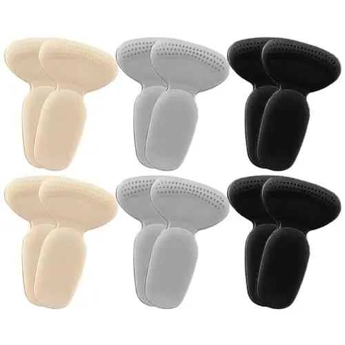Produktbild: HAPINARY 6 Paar Damen Pads für Hohe Absätze Weiche Selbstklebende Schaumstoff Einlegesohlen Rutschfeste Fersenpolster Komfortable Fußpolster für High Heels Geeignet für Schuhgrößen
