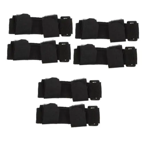 Produktbild: HAPINARY 6 Stk Lebensmittelhilfe-Kit für Behinderte Halter Handstreifen zur Esshilfe Besteck Handschuh behindertengerechtes Hilfsmittel praktischer Befestigungsgurt Oxford-Stoff Black