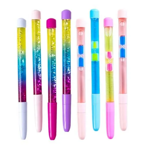 Produktbild: HAPINARY 8st Stift Unterschreiben Stifte Für Kinder Feenstab-stift Zarter Treibsandstift Schwarzer Gelstift Kugelschreiber Farbige Gelstifte Glatte Schreibstifte Rosa Stift Plastik