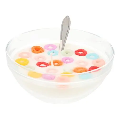Produktbild: HAPINARY Cereal Bowl Duftkerze Aus Sojawachs Aromatherapie Deko Einzigartige Kerze Für Küche Und Fotografie Langanhaltender Duft Für Kreative Wohnaccessoires