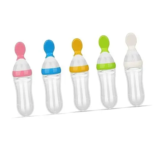 Produktbild: HAPINARY Futterspender für Kleinkinder Behälter für Babynahrung Feeder drücken set babynahrung aufbewahrung babynahrungszubereiter -Spenderlöffel -Löffel-Feeder Rosa