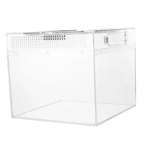 Produktbild: HAPINARY Kasten Transparente Reptilienbox Lebensraum Gehege Reptilienbecken Eidechsenbecken Schlange Tarantel Reptilien zubehör Reptilienzubehör kleines Gehege praktisches Gehäuse Aggreko