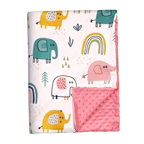 Produktbild: HAPINARY Kuscheldecke Bettdecke Für Kinderzimmer Überwurfdecke Für Mädchen Kinderbettdecke Babydecke Kleinkinddecke Empfangsdecke Decke Mit Gepunkteter Rückseite