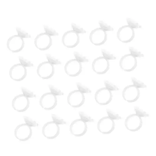Produktbild: HAPINARY Lieferungen 100St Wimpernkleber Tasse wimpern verlängerungsset wimpernverlängerung set selbstklebende Make-up-Kleberringe Kleberinge für Wimpernverlängerungen werkzeug Muster