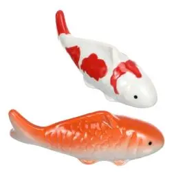 Produktbild: HAPINARY 2 Stücke Schwimmende Fischdekoration für Aquarien Handgefertigte Keramikfischegemischten Stilen Ideale Unterwasser Dekoration für Aquarien und Teiche Langlebig und Farbenfroh