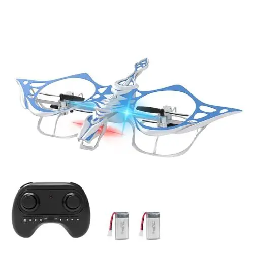 Produktbild: Hapivida Mecha Flying Dragon Drohne für Kinder, 2,4 GHz Ferngesteuerte Quadrocopter Drohne mit Höhenhaltung, LED Lichtern, Headless Modus für Jungen und Mädchen, Anfänger (2 Battery)