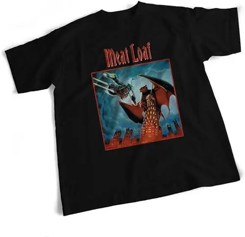 Produktbild: Happening Cool Theme Michael Lee Meat Loaf Bat Out of Hell.Gildan Fashion Pullover Men's Crewneck T-Shirt Short Sleeve Top Unisex Pure Cotton Tee Black XL