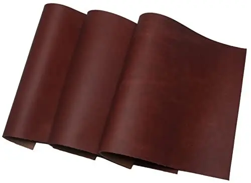 Produktbild: HAPPER STUDIO Rindsleder Stärke 1,6 mm. Pull-Up Crazy Horse gewachstes Leder. Echtlederblätter für Basteln. (3, Braun, A4 (210 x 297mm))