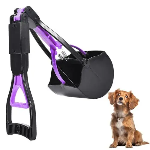 Produktbild: Happilax Livero Hundekotschaufel für Große, Kleine Hunde - Faltbare Kiefer-Klaue - Hundekotgreifer - Nicht Zerbrechliche Kotschaufel für Hunde, Langer Griff - Tragbare