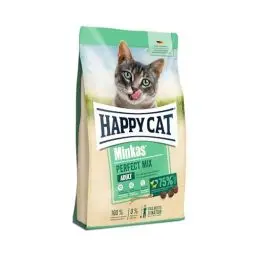 Produktbild: Happy Cat 70414 – Happy Cat Minkas Perfect Mix Geflügel, Fisch & Lamm – Trockenfutter für Katzen – 1,5 kg Inhalt