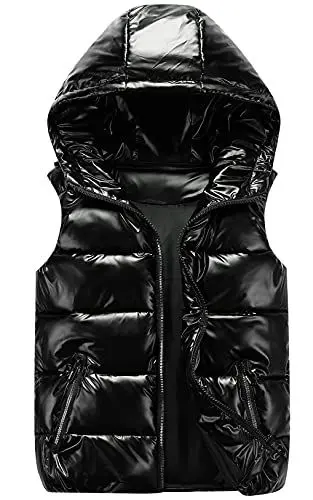 Produktbild: Happy Cherry Kinder Daunenweste Ärmellose Daunenjacke Daunenjacke Kapuzenweste Ärmellose Mäntel Mädchen Jungen Herbst und Winter Kleidung Leicht Warm Wasserdicht
