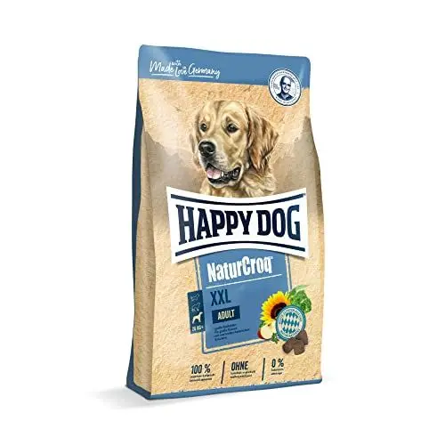 Produktbild: Happy Dog 60524 – NaturCroq XXL – Trockenfutter mit Kräutern und großen Kroketten – Mix für größere Hunde – 15 kg Inhalt