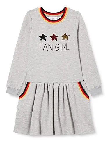 Produktbild: Happy Girls Mädchen Fifa World Cup 2022 Kinderkleid, Grey Melange, 122 EU