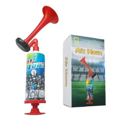 Produktbild: Happy Hold Neumatisches Horn: Kann im Verkehr, bei Fußballspielen und Partys als Hupe verwendet werden. Unverzichtbar für den Sport und das Reisen (rot).