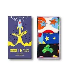 Produktbild: Happy Socks 3er Pack Elton John Socken, lustig Geschenkbox mit Musik Baumwolle Socken für Damen und Herren
