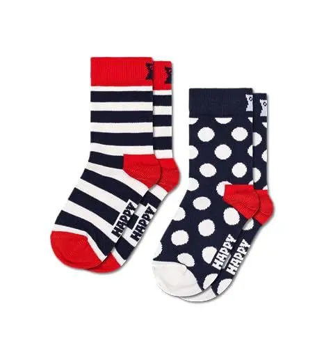 Produktbild: Happy Socks Jungen 2-pack Kinder Stripe Socken, Multicolour, 2-3 Jahre EU