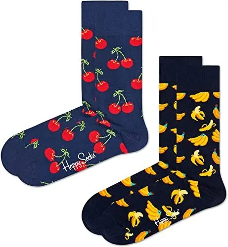 Produktbild: Happy Socks Unisex 2-pack Classic Cherry, Dunkelblau, 41-46 EU