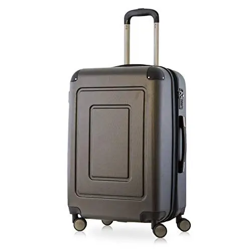 Produktbild: Happy Trolley - Lugano - Hochwertiger Hartschalen-Trolley, 66cm, leicht, Bruchfest, TSA Schloss, 4 Schwenkrollen, Reisekoffer Trolley, mittelgroßer Koffer, 78L, Graphit