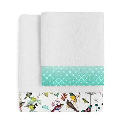 Produktbild: happyfriday Birds of Paradise Handtuch-Set, 2er-Pack, mehrfarbig, 100% Baumwolle, Qualität