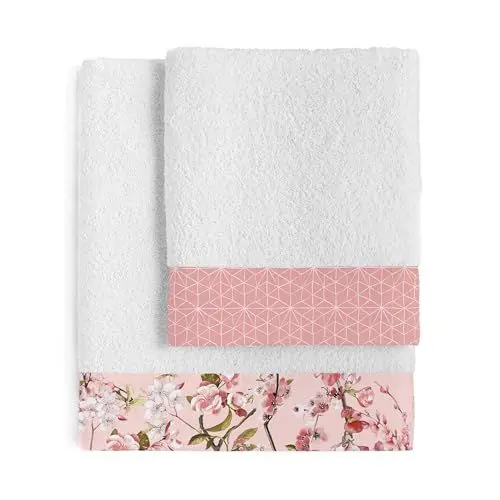 Produktbild: happyfriday Chinoiserie Rose Handtuch-Set, mehrfarbig, 2er Pack, 100% Baumwolle, Qualität