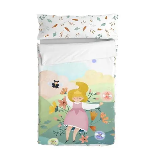Produktbild: happyfriday Dreaming Steppdecke, mehrfarbig, 105 x 200 cm (Bett 105) ohne Füllung, 100 % Baumwolle (außen), 100 % Polyester (gefüllt), Qualität 150