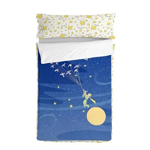 Produktbild: happyfriday Migration Steppdecke, mehrfarbig, 105 x 200 cm (Bett 105) mit Füllung, 100 % Baumwolle (außen), 100 % Polyester (gefüllt), Qualität 150