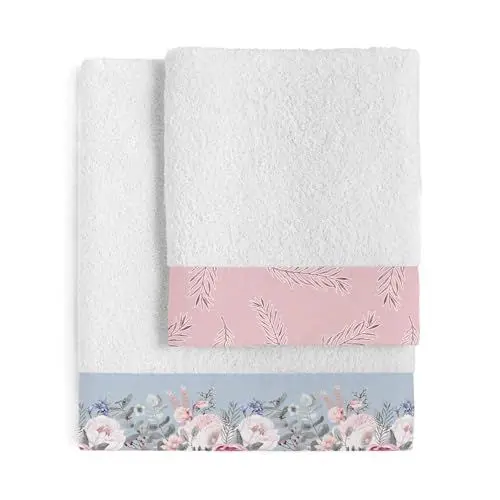 Produktbild: happyfriday Soft Bouquet Handtuch-Set, mehrfarbig, 2er-Pack, 100% Baumwolle, Qualität