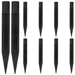 Produktbild: Happyyami 10 Stück Kunststoff-Erdspieße Leichte Erdspieße Solarleuchten Spikes Ersatz-Entleerungsdesign Hof-Zuckerstangenpfähle Für Gartenleuchten Lampen Dekorationen