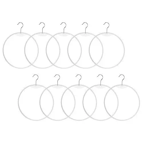 Produktbild: Happyyami 10St Bikini Kleiderbügel Underwear Kreisgestell binden Schal-Aufhänger Bügel-Badeanzüge für Damen Wäscheständer Schrank-Slip-Aufhänger Krawattenhalter Ring Kleiderschrank Höschen