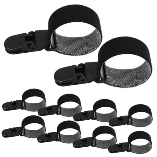 Produktbild: Happyyami 10st Fahnenmast-Clip Klemme Für Gartenfahnen Stopper Für Gartenfahnen Gartenfahnenhalter Anti-Wind-flaggenstopper Stopper Für Gartenbanner Bootsflaggenhalter Abs Black