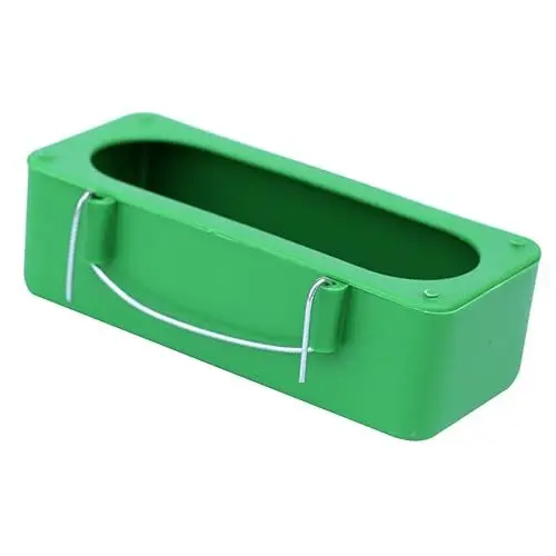Produktbild: Happyyami 10st Futternapf Für Tauben Taubenfuttertrog Spender Für Trinkwasserautomaten Hühnerwasserbecher Vogelfütterer Vogelfütterungsbecher Käfig Zum Aufhängen Hühnerfutterbecher Green