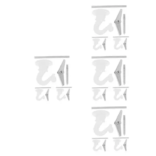Produktbild: Happyyami 12 Sätze Deckenhaken Hochleistungs-swag-knebelhaken Schwere Haken Zum Aufhängen Weiße Pflanzenhaken Deckenklebehaken Swag Toggle Haken Hochleistungs-pflanzenhaken Zinklegierung