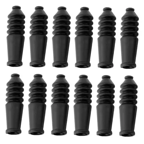 Produktbild: Happyyami 12st Fahrradzubehör Bremszughülle Bremsleitungshülse Bremsleitungszubehör Bremskabelabdeckung Bremskabelschutz Black Gummi
