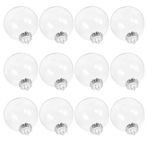 Produktbild: Happyyami Klare Füllbare Kugelverzierung 12Pcs 8 cm Nachfüllbare Klare B? Transparente Handwerkskugeln für DIY- Badebomben- Formtasche Tasche