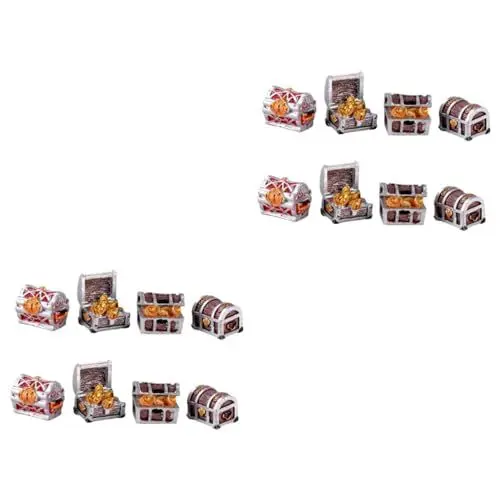 Produktbild: Happyyami 16 STK Aquarienlandschaft Aquarium Schatztruhe Piratenparty Schatzkistenverzierung Emaille-tassenglas Dekoratives Aquariumdekor Aquariumfigur Mini-aufschäumer Betta-Aquarium Harz