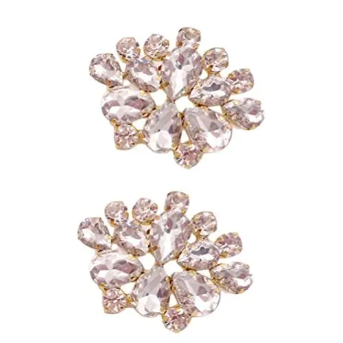 Produktbild: Happyyami 1 Paar Schuhschmuck Aus Kristall Schuhanhänger Aus Strass Schuhschnalle Selber Machen Schuhclips Schuhschmuck Aus Strass Schuhe Schmuck Strass-schuh Hoher Absatz Brautschuhe